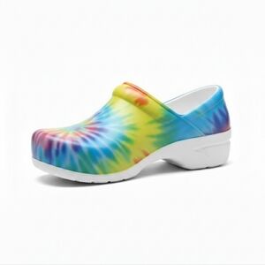 NIB Anywear SR Angel Vivid Tie Dye Nursing Clogs